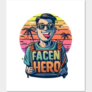 Facen hero Posters and Art